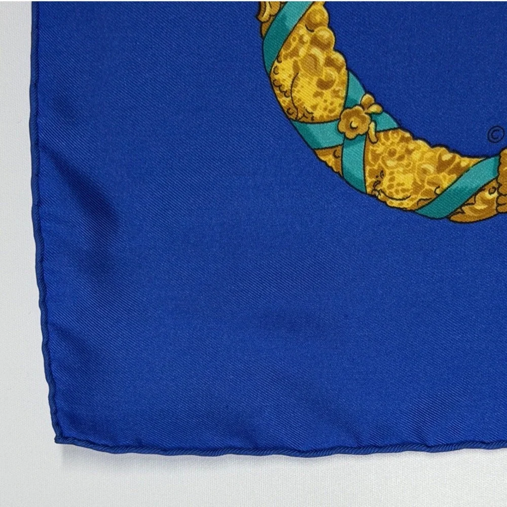 Hermes Paris Hommage a Charles Garnier Silk Scarf Blue Gold Bergdorf Goodman